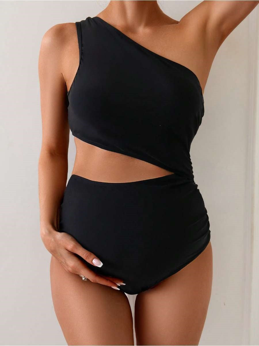 Women's Asymmetric Swimsuit with Creative Cut-Outs Mune Fashion