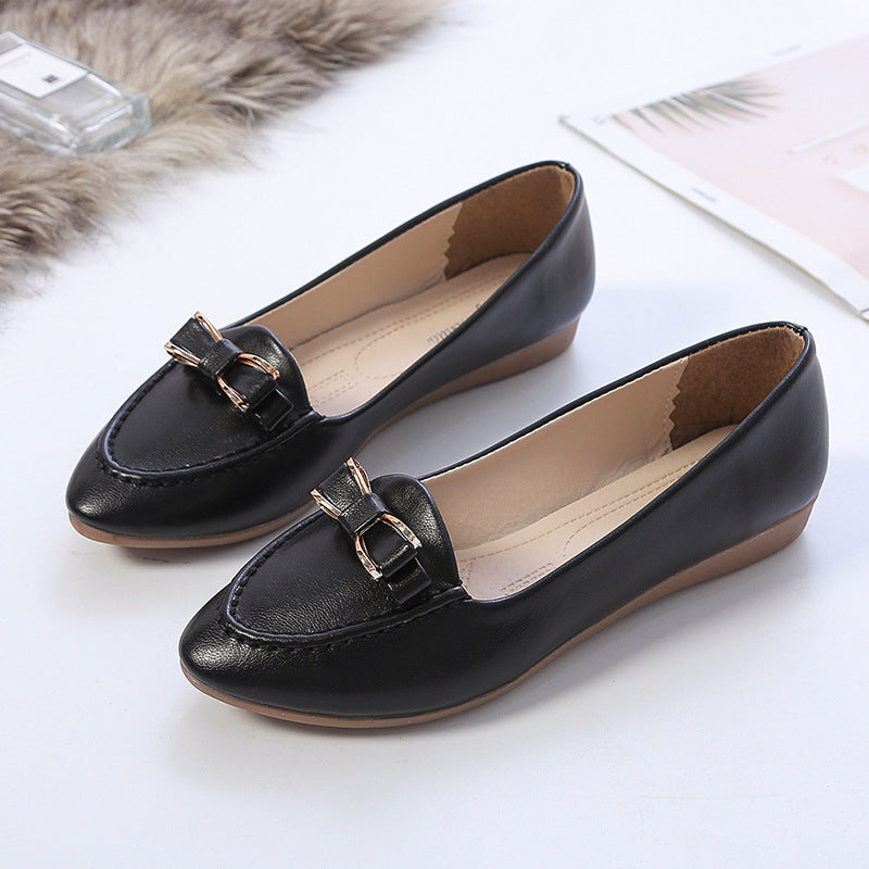 Women nan moccasin-loafer with padded comfort footbed and delicate bow applique Mune Fashion