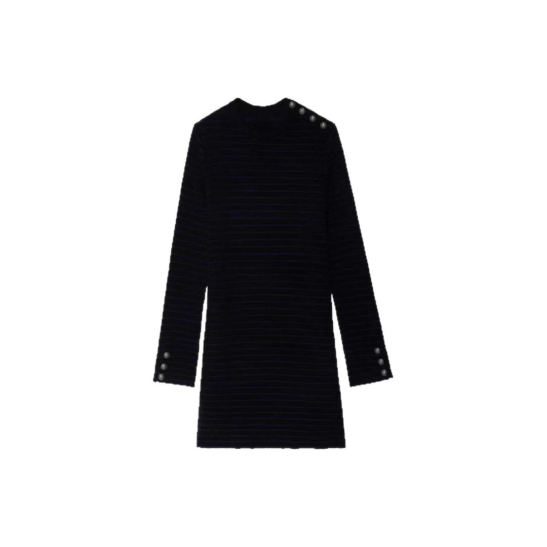 Women’s Casual Knit Dress with Button Details Mune Fashion