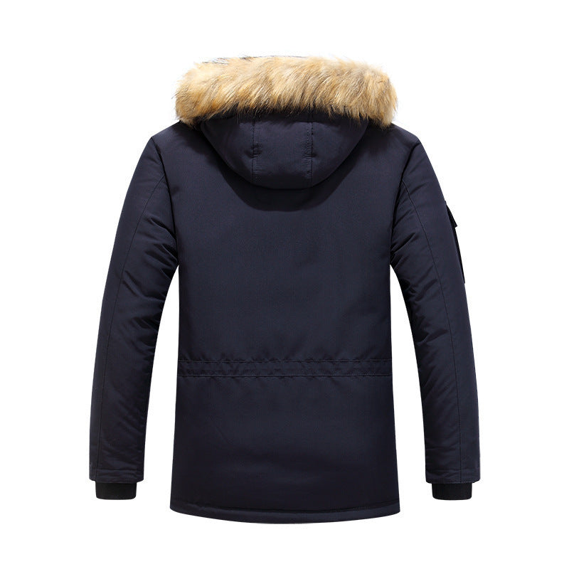 Men's Arctic Expedition Parka with padded thermal insulation and removable faux fur hood Mune Fashion