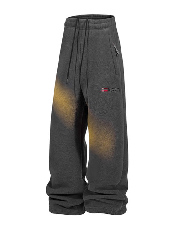Women's fleece pants with elastic waistband, zip pockets, and thermo inner lining Mune Fashion
