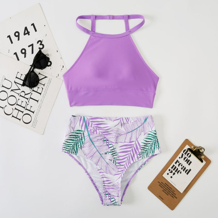 Women’s bikini set with high-cut bottoms and sporty top Mune Fashion