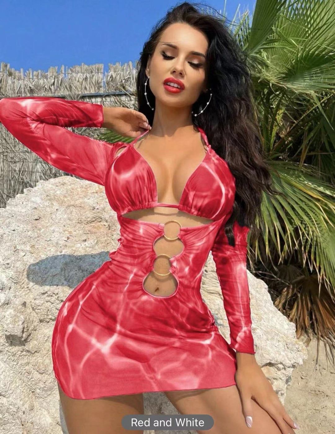 Women’s beach dress with ruffle details and luxurious wrap design Mune Fashion