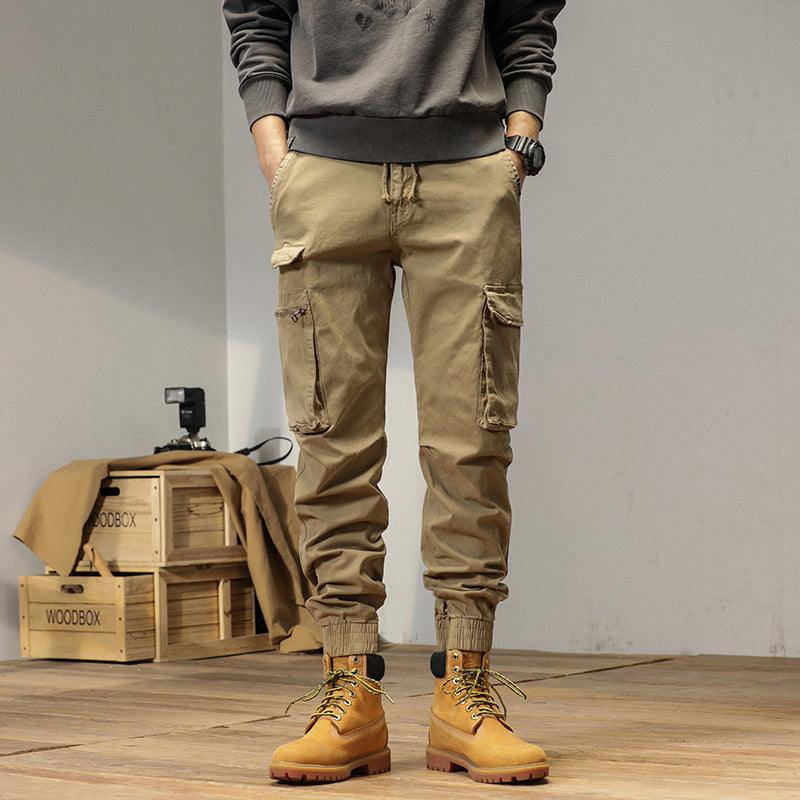 Men's Tapered Cargo Jogger made of durable canvas with utility pockets and elastic cuffs Mune Fashion