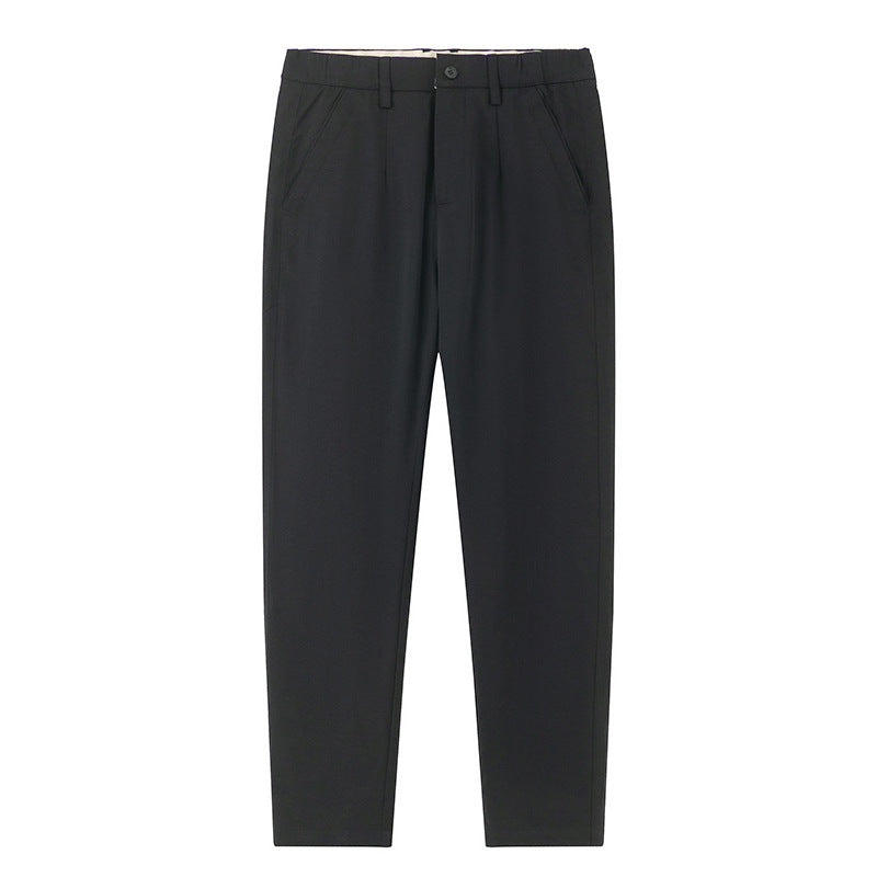 Men's Modern Relaxed-Fit Casual Chino with Lightweight Stretch and Turned-Up Hem Mune Fashion