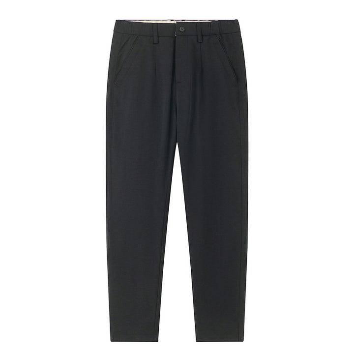 Men's Modern Relaxed-Fit Casual Chino with Lightweight Stretch and Turned-Up Hem Mune Fashion