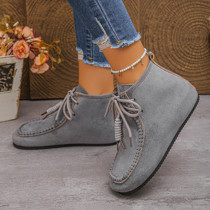 Women nan moccasin ankle boots with hand stitching, soft lining and profiled lightweight sole Mune Fashion