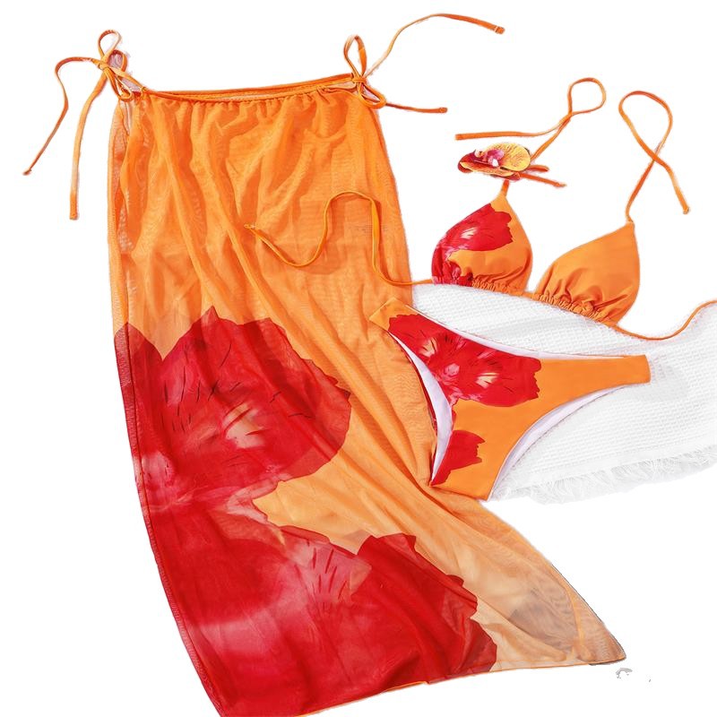 Women's beach skirt with floral pattern Mune Fashion