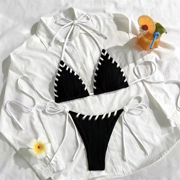 Ladies triangle bikini with ruffle details Mune Fashion
