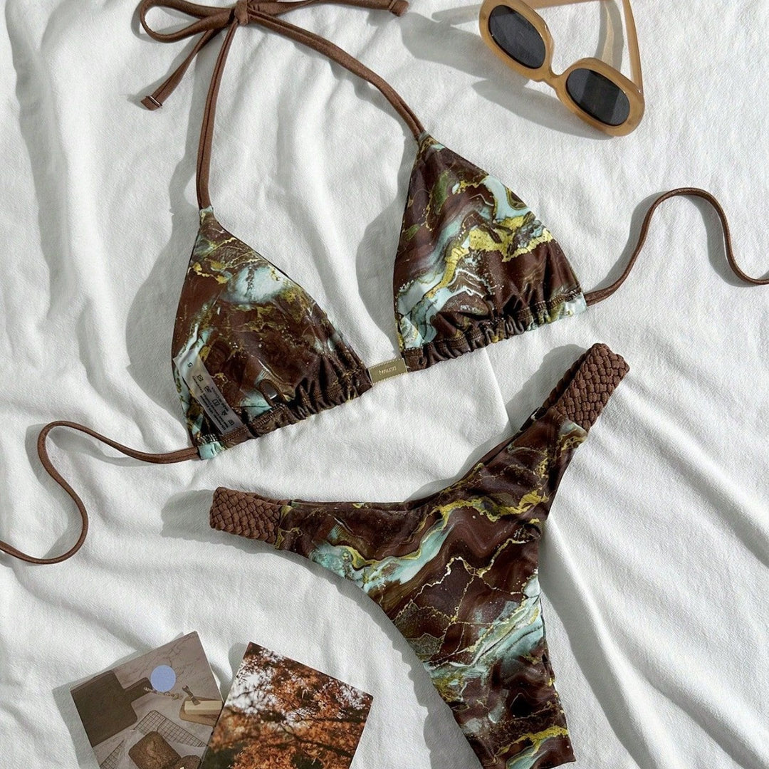 Women's Triangle Bikini with Innovative Woven Details Mune Fashion
