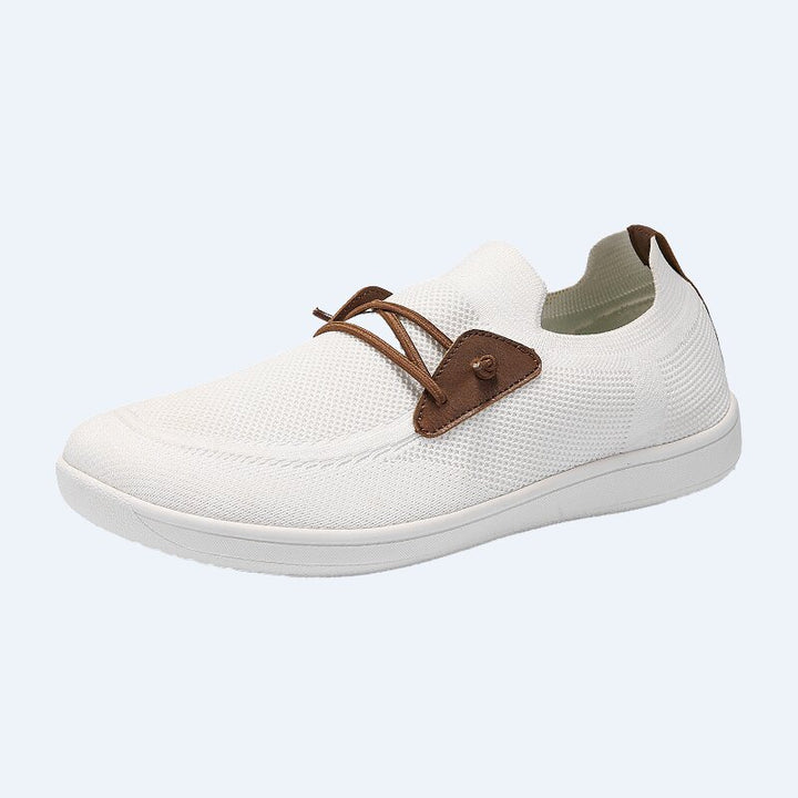 Men's breathable knit slip-on sneakers with elastic entry and cushioned lightweight sole Mune Fashion
