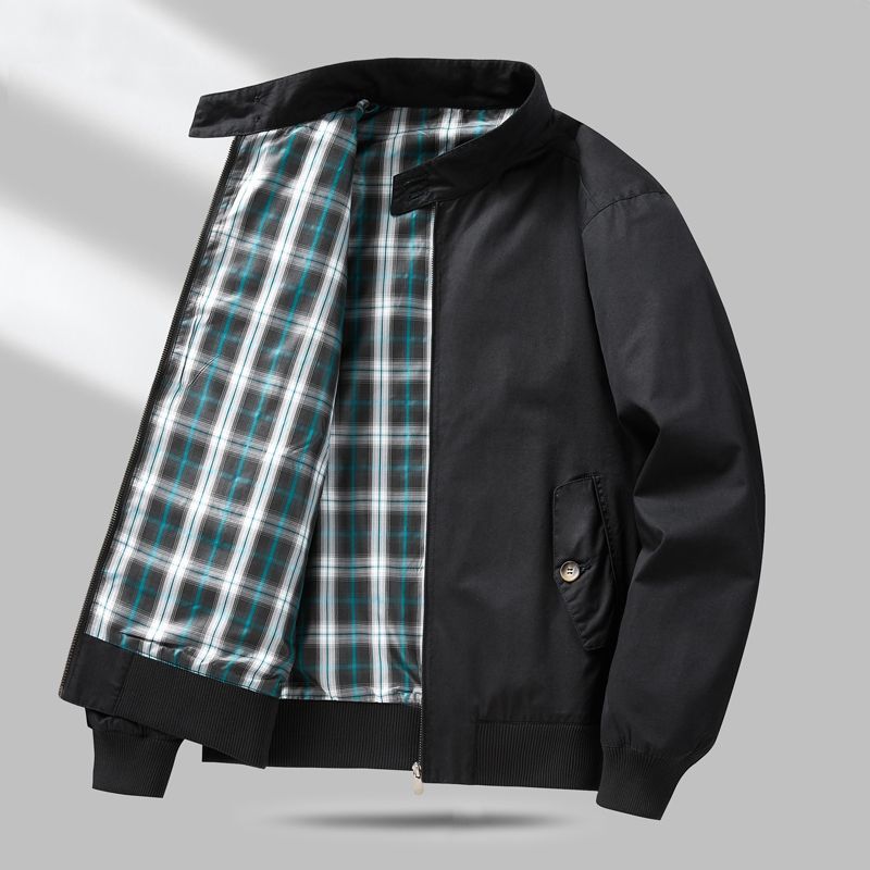 Men's Lightweight Transition Jacket with Checked Lining Mune Fashion