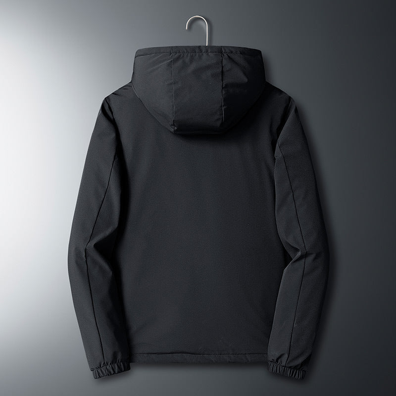 Men's Lightweight Softshell Jacket with Hood, Wind and Water Resistant Mune Fashion