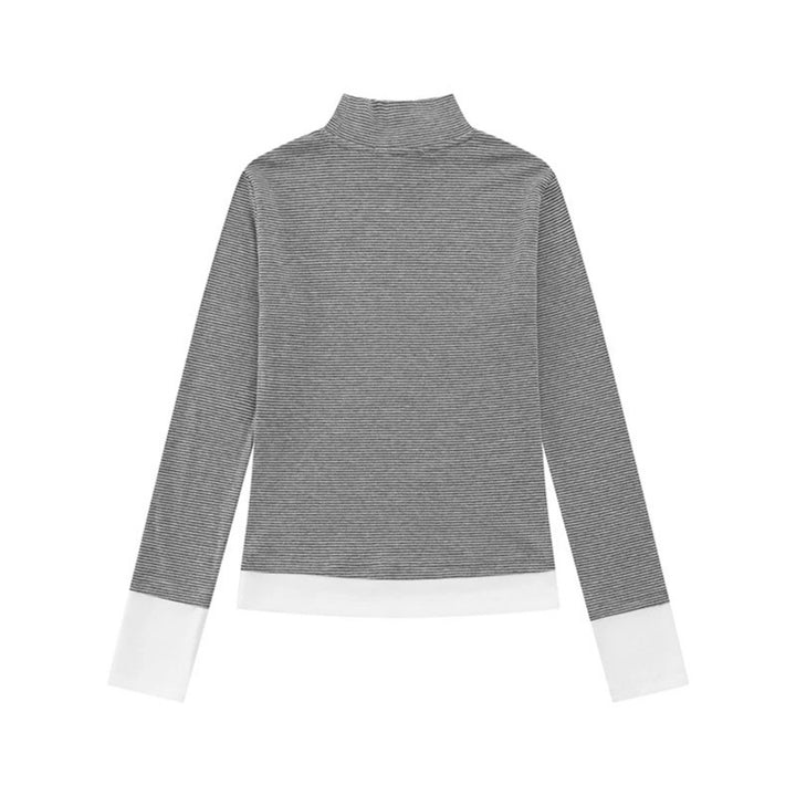 Women's turtleneck long-sleeve shirt with contrast finishes Mune Fashion