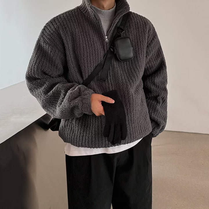 Men's Fashion Oversized Jacket with Stand Collar Mune Fashion