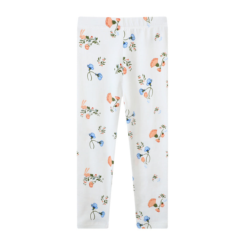 Girls leggings with colorful flower pattern Mune Fashion