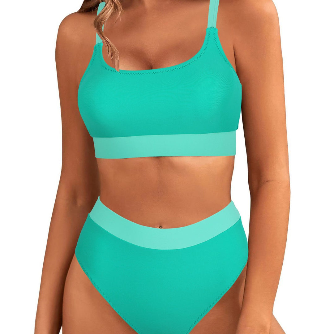 Women’s bikini set with color-blocking design and high waist Mune Fashion