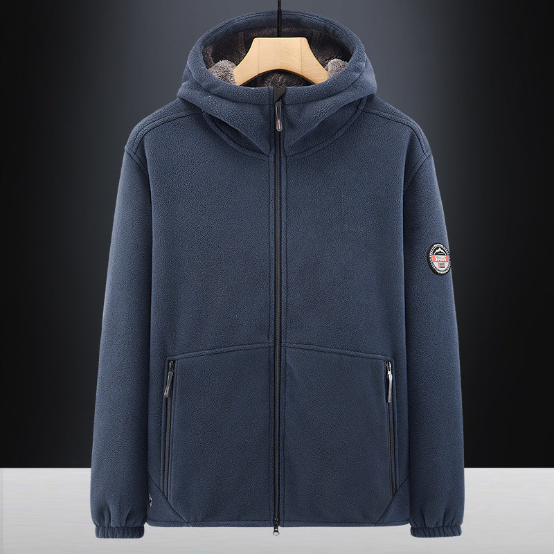 Men's Thermo-Fleece Hoodie with insulating Sherpa trim and concealed zip pockets Mune Fashion