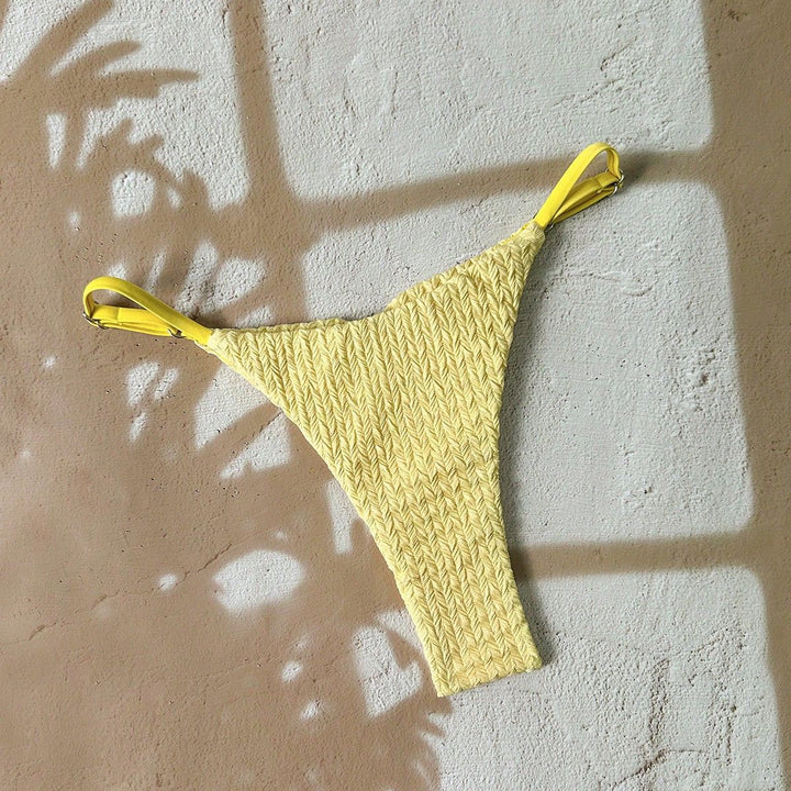 Women’s bikini bottom with fashionable high cut and adjustable straps Mune Fashion