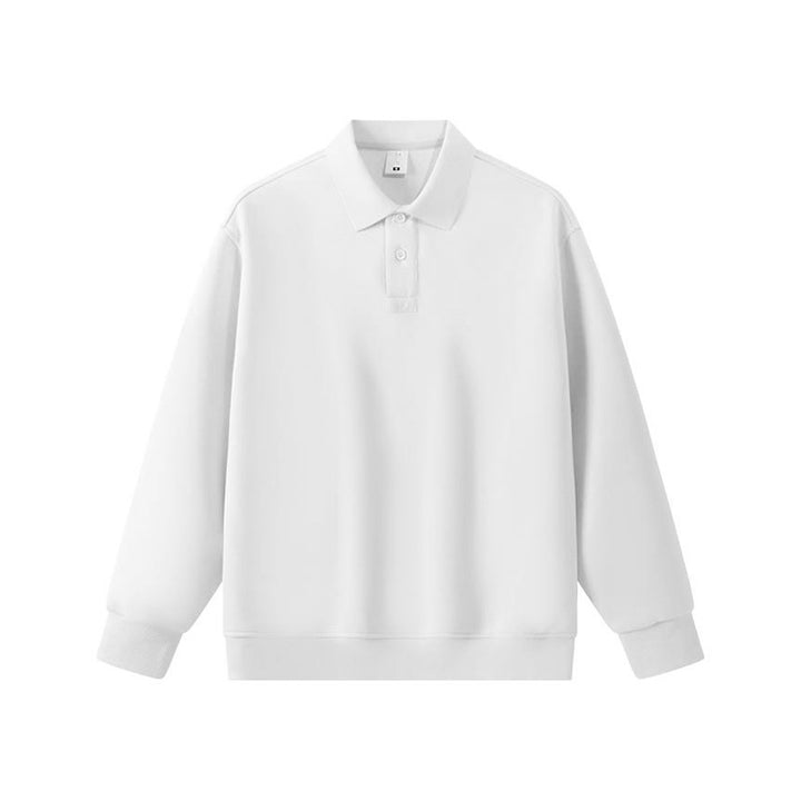 Unisex Oversize Polo Sweatshirt with ribbed cuffs and button placket Mune Fashion