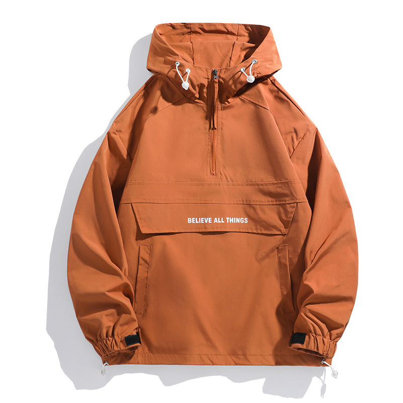 Men's Stylish Outdoor Jacket with High Collar Mune Fashion