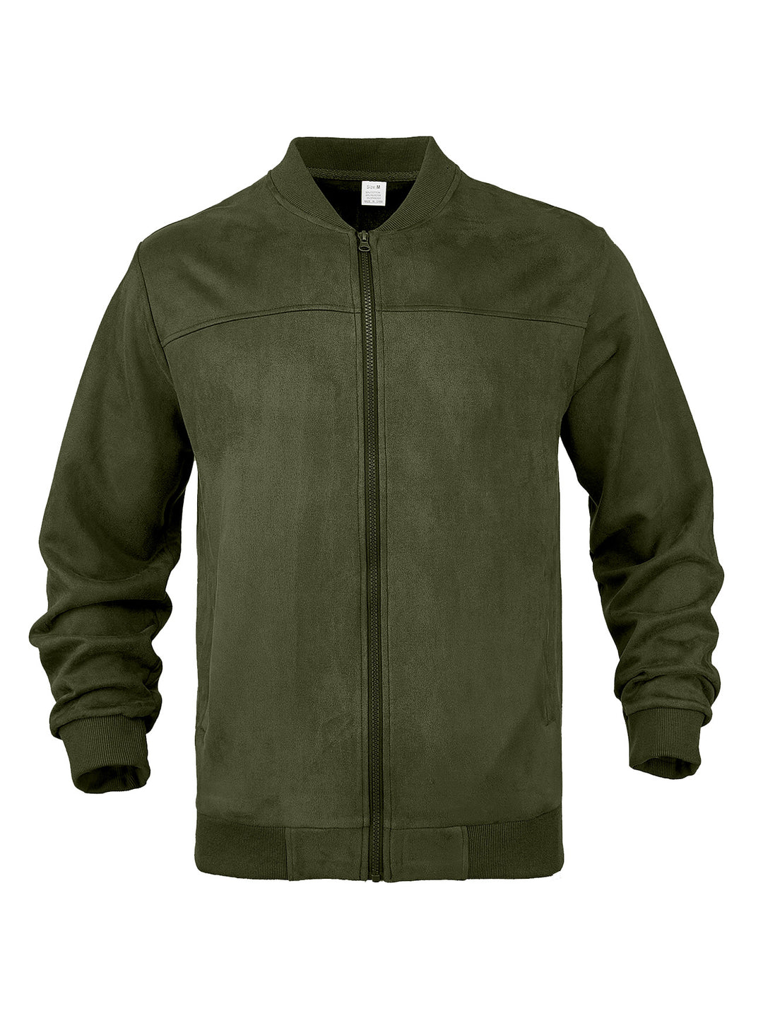 Men's suede bomber jacket with elastic ribbed cuffs Mune Fashion