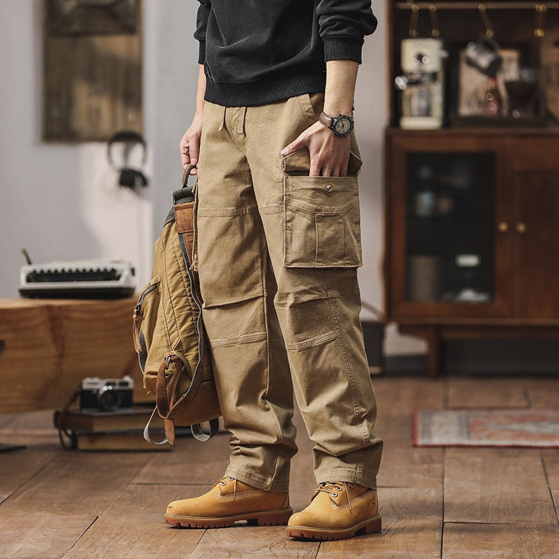 Men's cargo pants with reinforced knee areas and multi pockets Mune Fashion