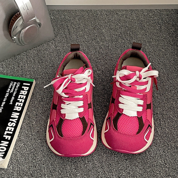 Women's Sporty Sneakers with Breathable Mesh Inserts and Non-Slip Sole Mune Fashion