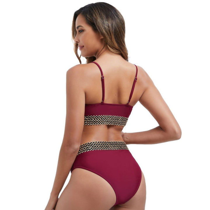 Women's Bikini Set with Creative Waist Mune Fashion