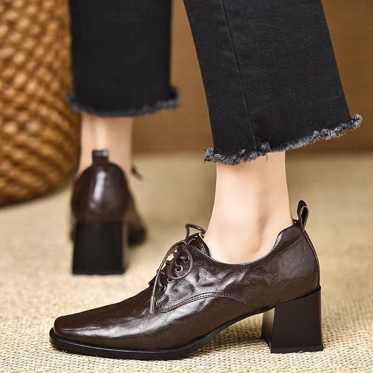 Ladies Elegant High Heels with Lacing Mune Fashion