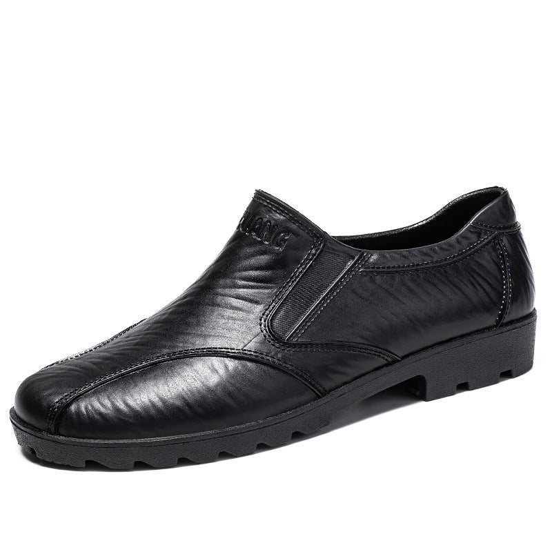 Men's Elegant Slip-On Business Oxfords with Elastic Inserts and Non-Slip Profile Sole Mune Fashion