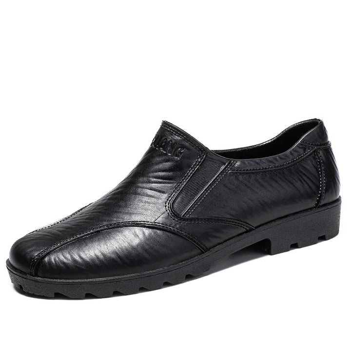 Men's Elegant Slip-On Business Oxfords with Elastic Inserts and Non-Slip Profile Sole Mune Fashion