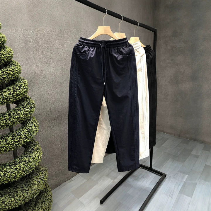 Men's Sporty Casual Pants with Elastic Waistband Mune Fashion