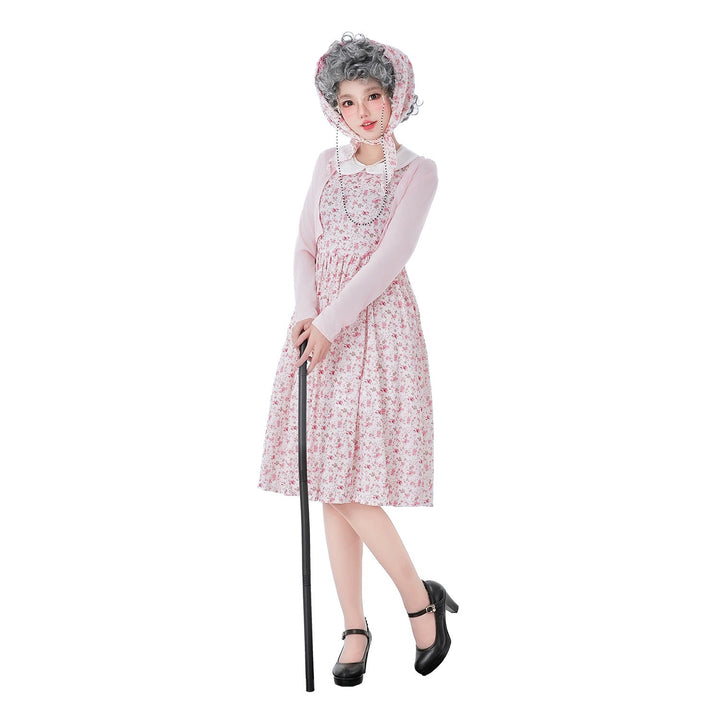 Women Vintage Floral Print Dress with Swing Skirt and Elegant Details Mune Fashion