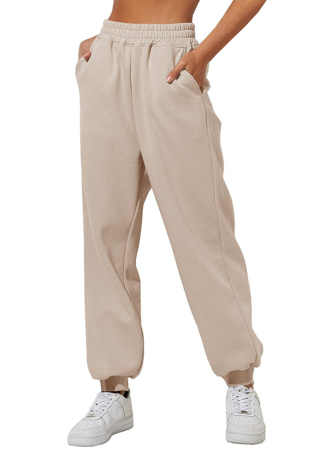 Women's wide High-Waist jogging pants with soft creases, elastic comfort waistband, and ribbed ankle cuffs Mune Fashion
