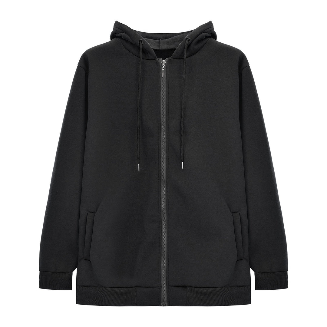 Women's casual zip hoodie jacket in boxy cut with dropped shoulders, hidden drawstring, and large kangaroo pockets Mune Fashion
