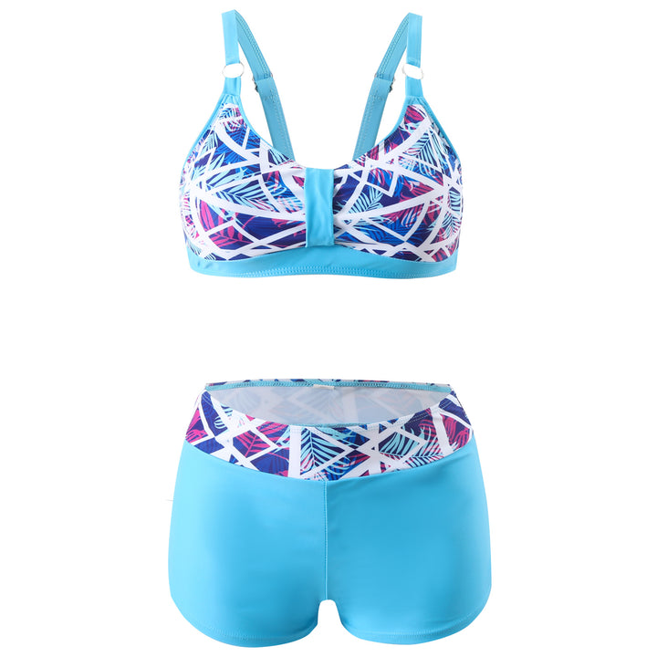 Ladies' sporty bikini set with supportive bustier top and shaping swim shorts Mune Fashion