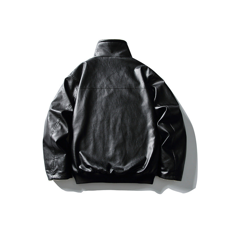 Men's Short Boxy Blouson with Adjustable Buckle Collar and Teddy Lining Mune Fashion
