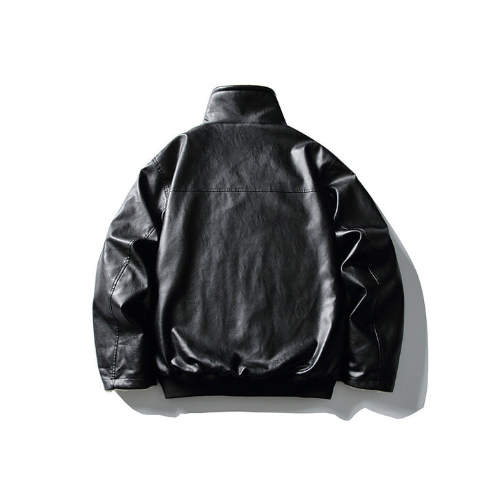 Men's Short Boxy Blouson with Adjustable Buckle Collar and Teddy Lining Mune Fashion