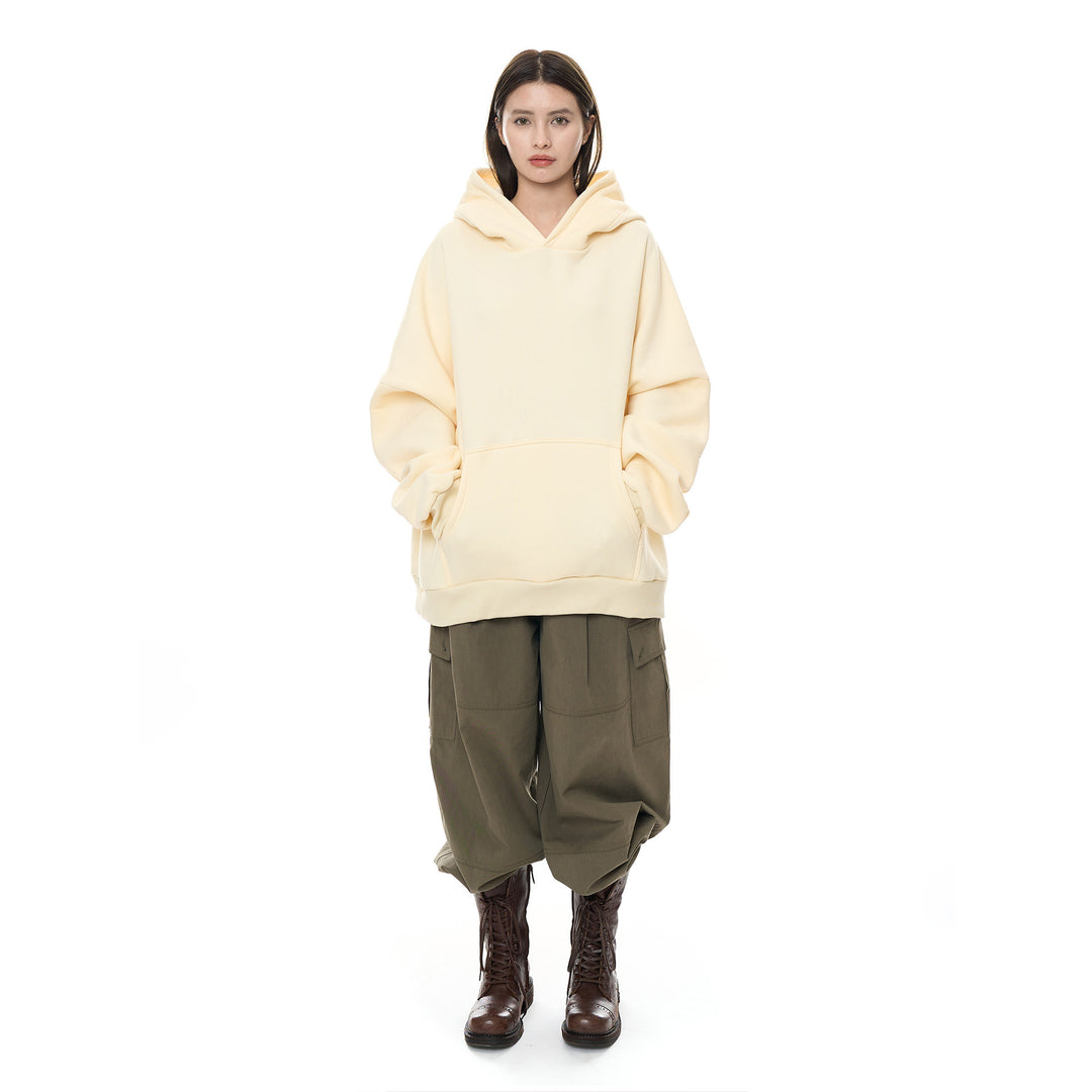Women's Oversize Hoodie made of heavy cotton fleece with kangaroo pocket Mune Fashion