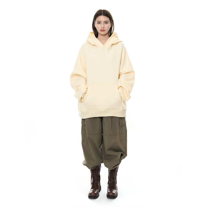 Women's Oversize Hoodie made of heavy cotton fleece with kangaroo pocket Mune Fashion
