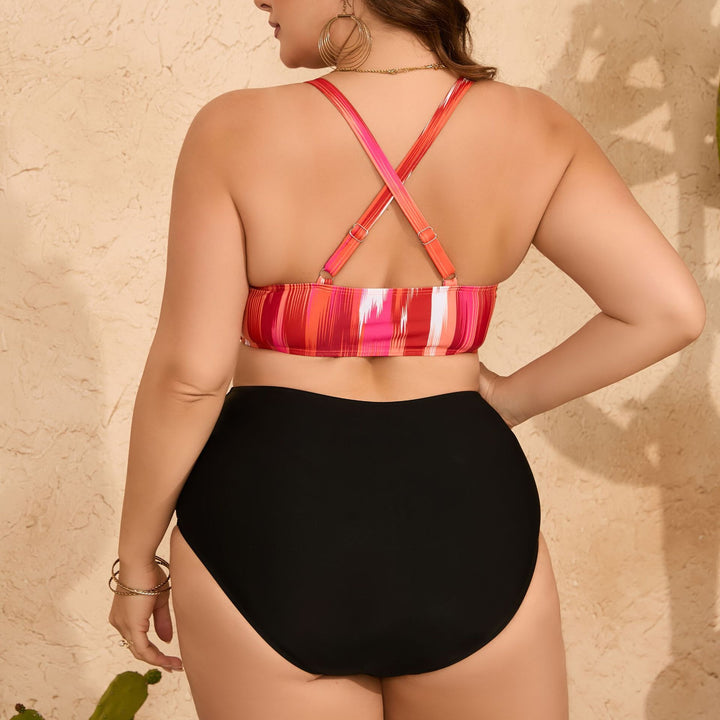 Women's High-Waisted Bikini with Wrap Top Mune Fashion