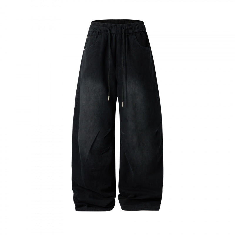 [Women] Wide culotte pants with high elastic waistband, drawstring and side pockets Mune Fashion
