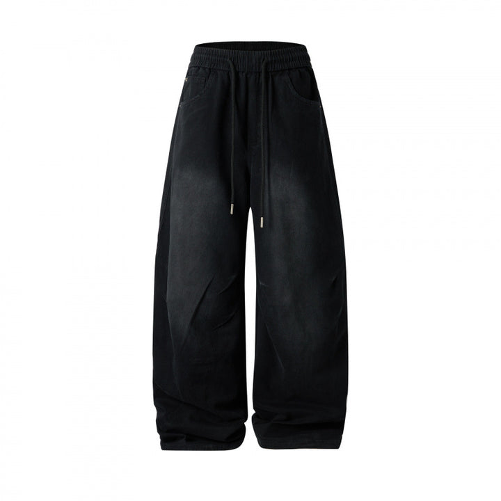 [Women] Wide culotte pants with high elastic waistband, drawstring and side pockets Mune Fashion