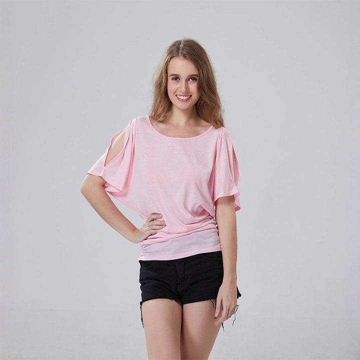 Women's casual oversized T-shirt with delicate ruffle details Mune Fashion