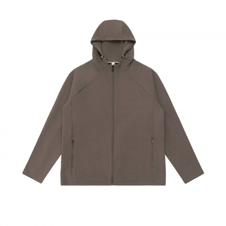 Unisex Light Hoodie Zip Jacket made of technical fleece with raglan sleeves Mune Fashion