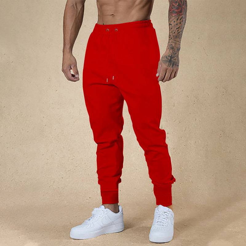 Men's Slim-Fit Jogging Pants with Elastic Waistband and Ribbed Cuffs Mune Fashion