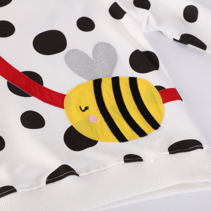 Girl's sweatshirt with cheerful bee motif Mune Fashion