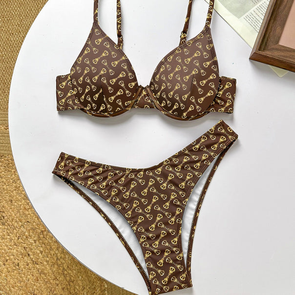 Ladies Push-Up Bikini with intricate pattern Mune Fashion
