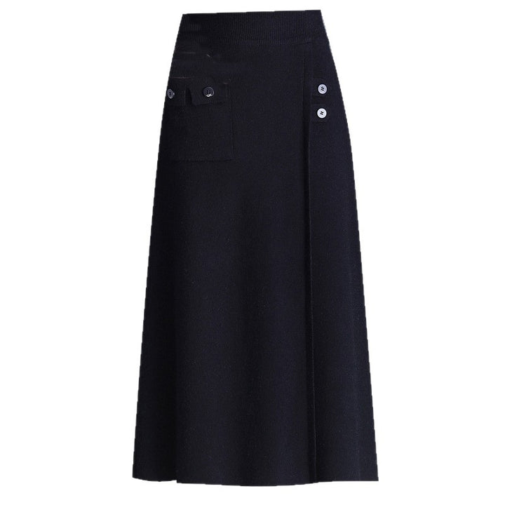 Women's Elegant Maxi Skirt with Practical Pockets and Button Details Mune Fashion